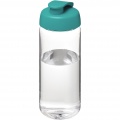 H2O Active® Octave Tritan™ 600 ml flip lid sport bottle, Transparent clear / Aqua blue