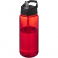 H2O Active® Octave Tritan™ 600 ml spout lid sport bottle, Red / Solid black