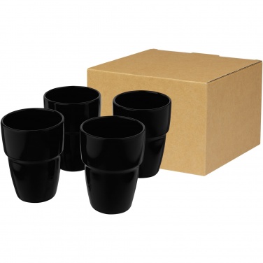 Logo trade promotional gifts image of: Staki 4-piece 280 ml stackable mug gift set