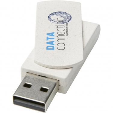 Logo trade promotional products picture of: Rotate 4GB wheat straw USB flash drive