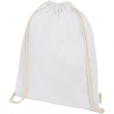 Logotrade promotional giveaway image of: Orissa 140 g/m² organic cotton drawstring bag 5L