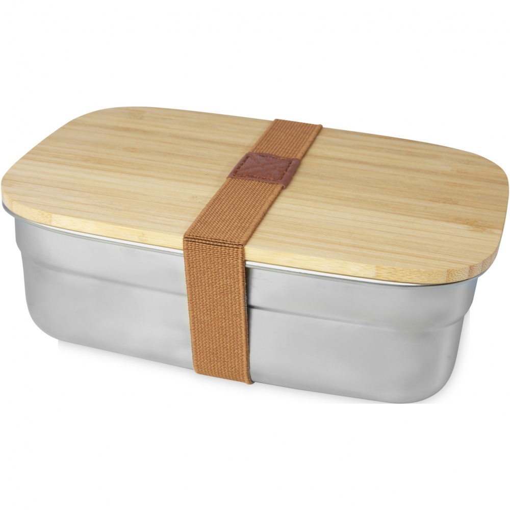 Logotrade promotional merchandise picture of: Tite stainless steel lunch box with bamboo lid