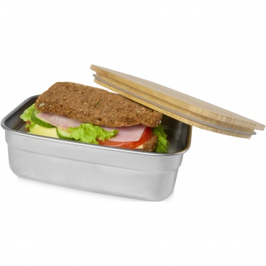 Logotrade promotional merchandise photo of: Tite stainless steel lunch box with bamboo lid