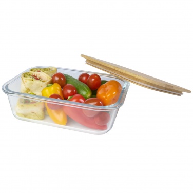 Logo trade promotional merchandise picture of: Roby glass lunch box with bamboo lid