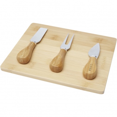 Logotrade business gifts photo of: Ement bamboo cheese board and tools