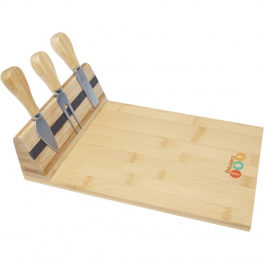 Logotrade promotional gift picture of: Mancheg bamboo magnetic cheese board and tools