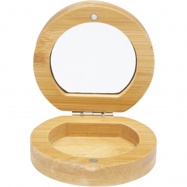 Logo trade business gifts image of: Afrodit bamboo pocket mirror