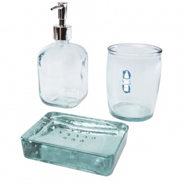 Logo trade promotional gifts picture of: Jabony 3-piece recycled glass bathroom set