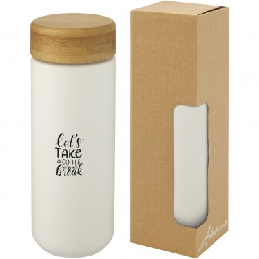 Logotrade promotional products photo of: Lumi 300 ml ceramic tumbler with bamboo lid