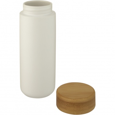 Logo trade corporate gifts image of: Lumi 300 ml ceramic tumbler with bamboo lid