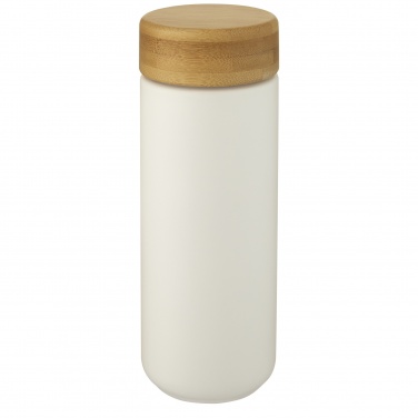 Logo trade promotional items image of: Lumi 300 ml ceramic tumbler with bamboo lid