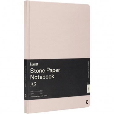 Logo trade promotional items picture of: Karst® A5 stone paper hardcover notebook - lined