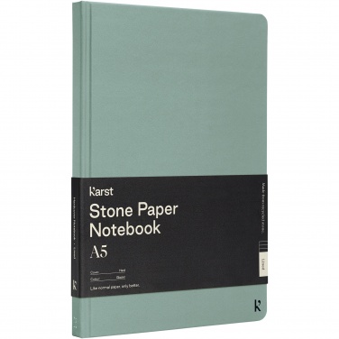 Logo trade promotional gifts image of: Karst® A5 stone paper hardcover notebook - lined