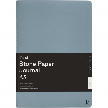 Logotrade corporate gift picture of: Karst® A5 stone paper journal twin pack