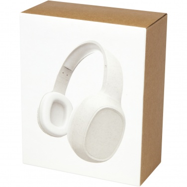 Logo trade corporate gift photo of: Riff wheat straw Bluetooth® headphones with microphone