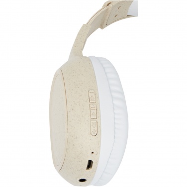 Logotrade promotional gift image of: Riff wheat straw Bluetooth® headphones with microphone