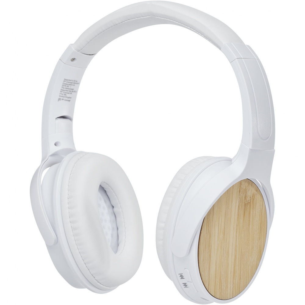 Logotrade promotional merchandise image of: Athos bamboo Bluetooth® headphones with microphone