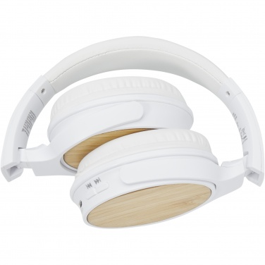 Logo trade advertising products image of: Athos bamboo Bluetooth® headphones with microphone