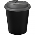 Americano® Espresso Eco 250 ml recycled tumbler with spill-proof lid , Solid black / Grey