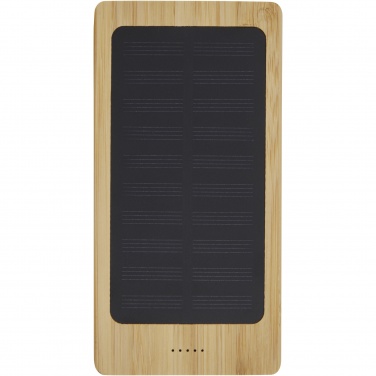 Logo trade promotional merchandise image of: Alata 8000 mAh bamboo solar power bank