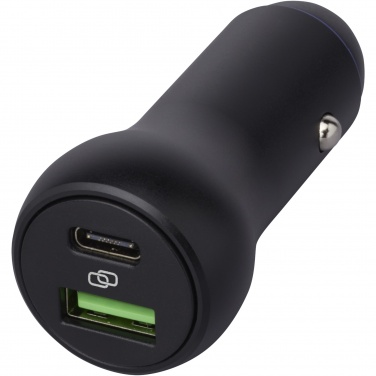 Logo trade corporate gifts image of: Pilot dual 55W USB-C/USB-A car charger