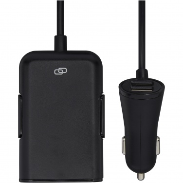 Logotrade business gift image of: Pilot dual car charger with QC 3.0 dual back seat extended charger