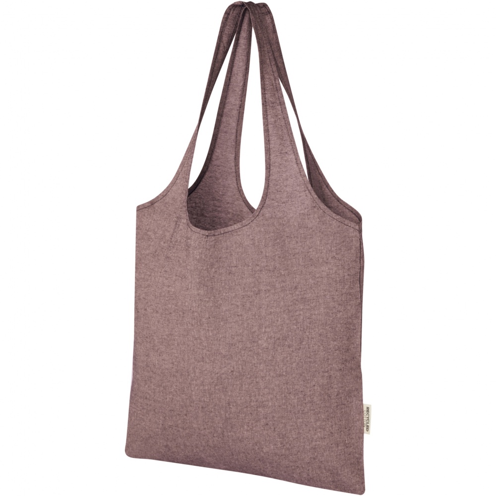 Logo trade advertising product photo of: Pheebs 150 g/m² recycled cotton trendy tote bag 7L