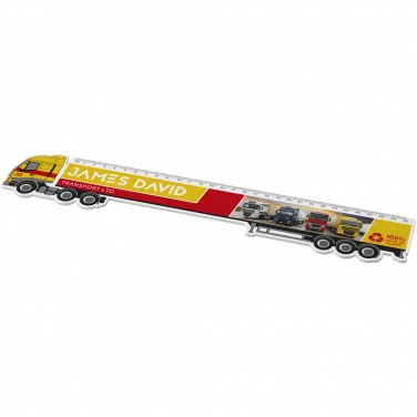 Logotrade business gift image of: Tait 30cm lorry-shaped recycled plastic ruler