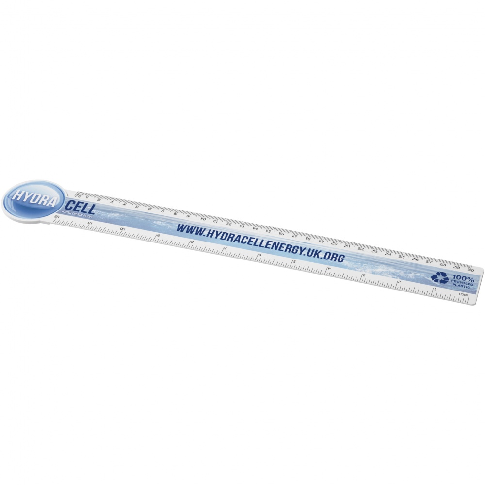 Logotrade advertising product picture of: Tait 30cm circle-shaped recycled plastic ruler