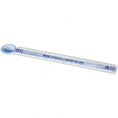 Logo trade advertising product photo of: Tait 30cm circle-shaped recycled plastic ruler