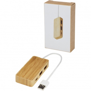 Logotrade promotional product picture of: Tapas bamboo USB hub