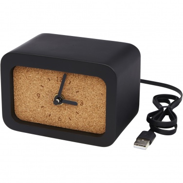 Logo trade promotional products image of: Momento wireless limestone charging desk clock