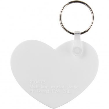 Logo trade corporate gift photo of: Tait heart-shaped recycled keychain