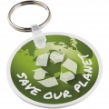 Tait circle-shaped recycled keychain, White