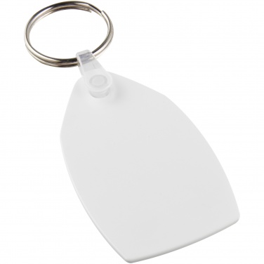 Logo trade corporate gifts picture of: Tait rectangular-shaped recycled keychain