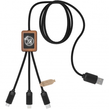 Logo trade corporate gift photo of: SCX.design C29 3-in-1 bamboo cable