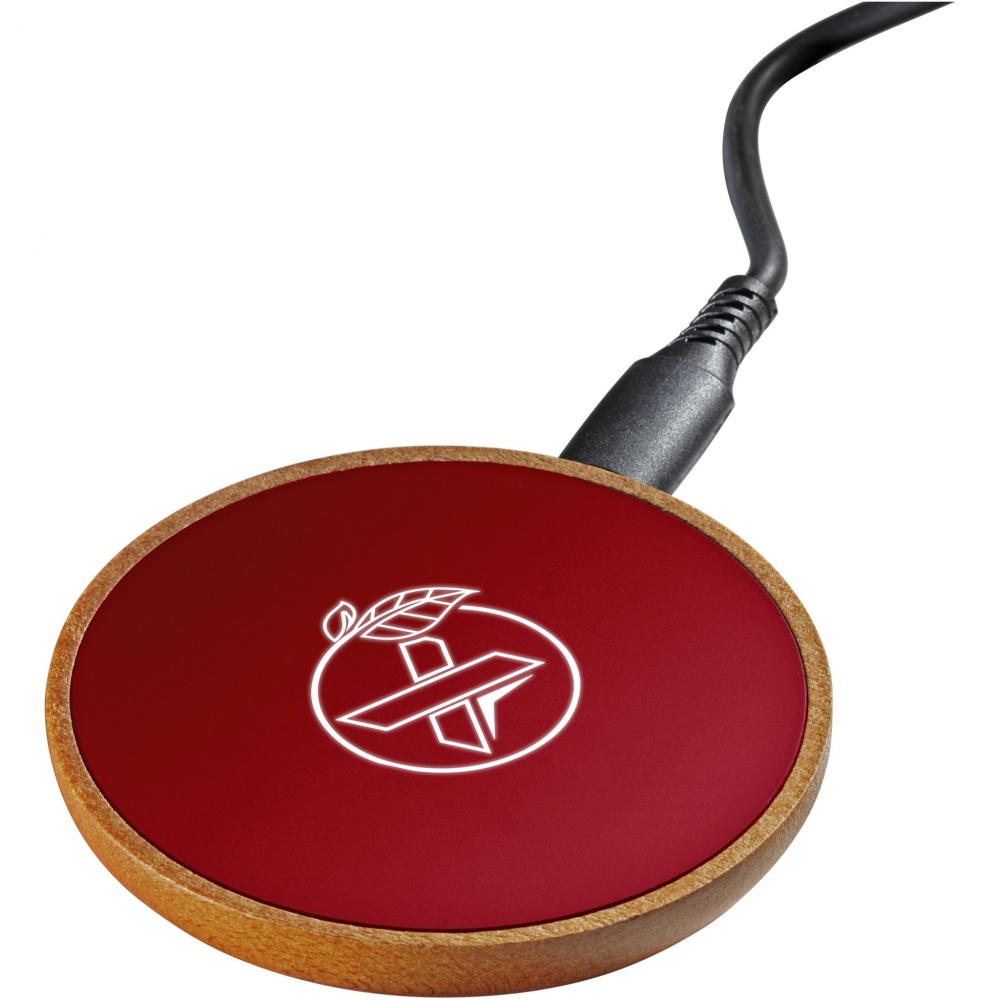 Logo trade promotional items image of: SCX.design W13 10W wooden wireless charging station