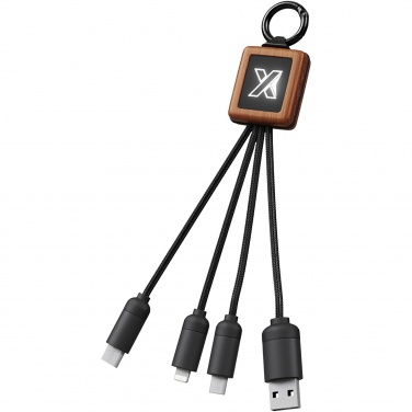 Logo trade promotional giveaways picture of: SCX.design C19 wooden easy to use cable