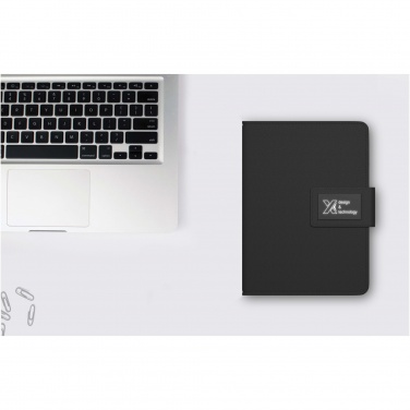 Logotrade promotional gift image of: SCX.design O16 A5 light-up notebook power bank