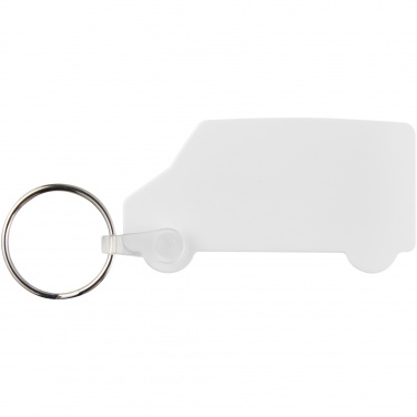 Logo trade promotional gift photo of: Tait van-shaped recycled keychain