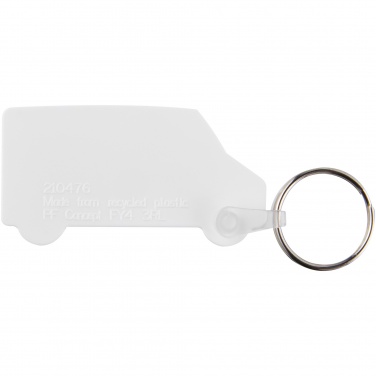 Logo trade corporate gifts picture of: Tait van-shaped recycled keychain