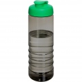 H2O Active® Eco Treble 750 ml flip lid sport bottle, Charcoal / Green