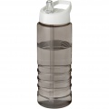 H2O Active® Eco Treble 750 ml spout lid sport bottle , Charcoal / White