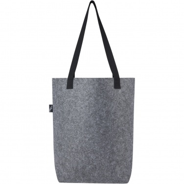 Logo trade business gifts image of: Felta GRS recycled felt tote bag with wide bottom 12L