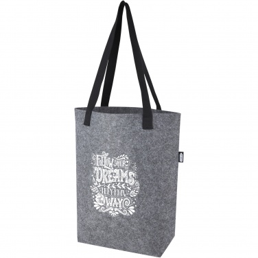 Logo trade promotional giveaway photo of: Felta GRS recycled felt tote bag with wide bottom 12L