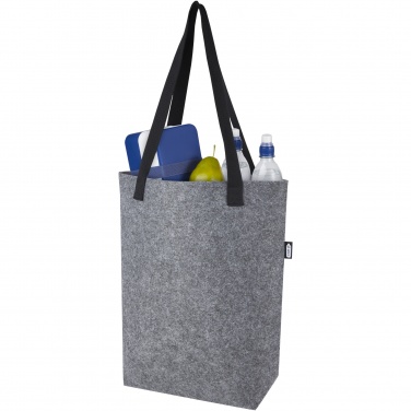 Logo trade promotional merchandise picture of: Felta GRS recycled felt tote bag with wide bottom 12L