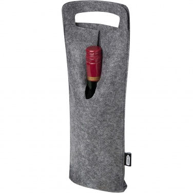 Logo trade promotional items image of: Felta 75 cl GRS recycled felt wine bag