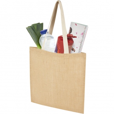 Logo trade promotional merchandise picture of: Juta 300 g/m² jute tote bag 7L