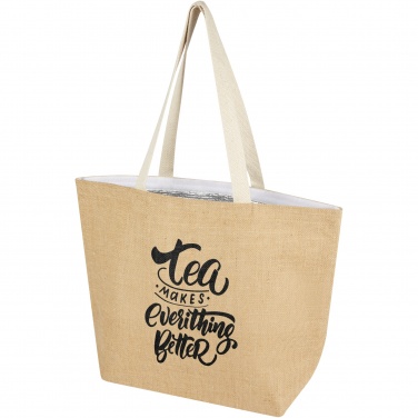 Logo trade promotional merchandise image of: Juta 300 g/m² jute cooler tote bag 12L