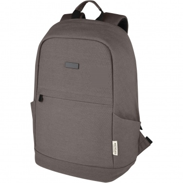 Logo trade advertising products image of: Joey 15.6" GRS recycled canvas anti-theft laptop backpack 18L